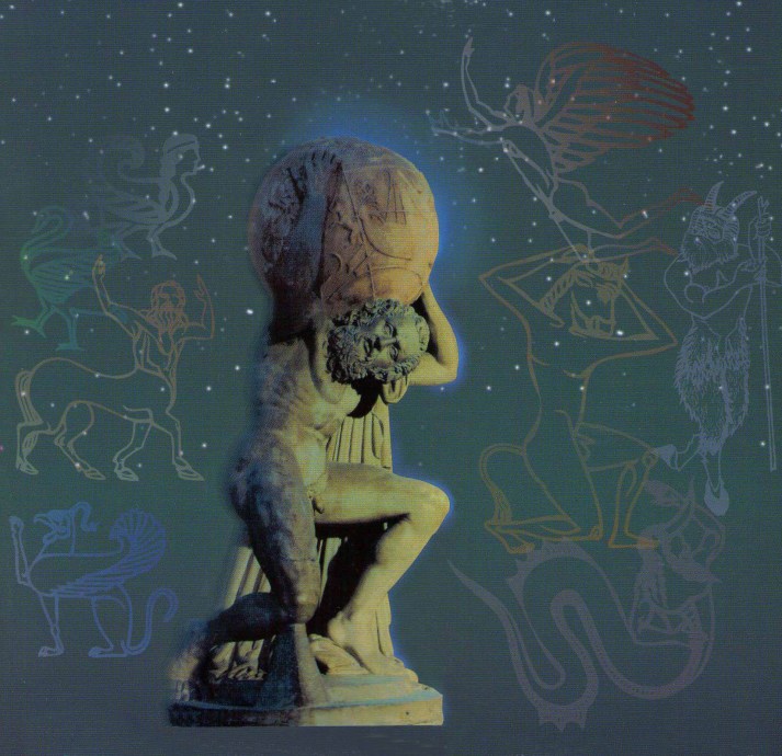 Atlas soportando el peso del mundo sobre sus hombros.